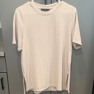 ⭐️DECJUBA Light Beige Textured Tee